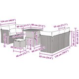  Sjedeća garnitura za vrt 8 kom. Crna poliratan 80 x 80 x 71 cm | shoptok.hr