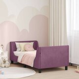  Otroški posteljni okvir z vznožjem Vijolična 80 x 160 cm Žamet, (5000104647) | Shoptok.si