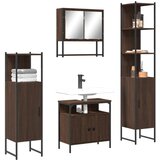 Maison Chic Kopalniški sestavi - Kopalniška garnitura 4-delna rjavi hrast inženirski les, (21787178) | Shoptok.si