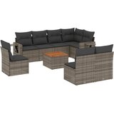  9-dijelni set vrtnih sofa od poliratana s jastucima sivi | shoptok.hr