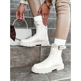 DStreet Botki damskie LUXIBOOTS na platformie beżowe | shoptok.hr