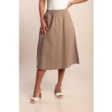 Fenzy Midi Pamučna Suknja, Smeđa | shoptok.hr