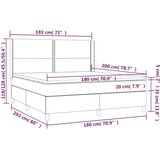  Box spring postelja z vzmetnico LED črna 180x200cm umetno usnje, (20723555) | Shoptok.si