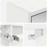  Kopalniška ogledalna omara s polico Bela 43 x 16 x 62.5 cm, (5000233115) | Shoptok.si
