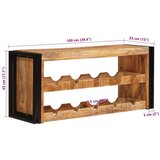  Stalak za vino Smeđa 100 x 45 x 33 cm Čvrsto Grubo Drvo Manga | shoptok.hr