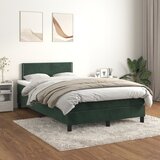 vidaXL Box spring krevet s madracem tamnozeleni 120x200 cm baršunasti Cijene