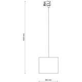  Luster na sajli za 3-fazni TRACER šinski sistem 1xE27/15W/230V, prečnik 30 cm, crna/siva | Eponuda.com