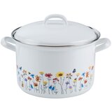 RIESS Lonec s pokrovom Flora 18cm / 2,5l / dvojni ročaj / emajl, (20928641) Cene