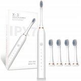  X3 akumulatorska sonična zobna krtačka + 4 konice bela | Shoptok.si