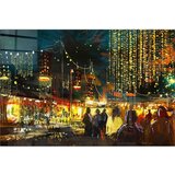 Wallity Steklena slika 100x70 cm City Street – Wallity Cene