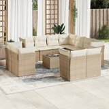  12-dijelni set vrtnih sofa od poliratana s jastucima bež | shoptok.hr