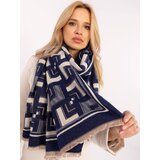 Wool Fashion Italia Scarf-AT-SZ-23158.32-white-navy blue Cene