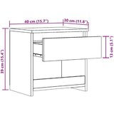  Nočna omarica 2 kosa artisan hrast 40x30x39 cm inženirski les | Shoptok.si