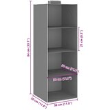Viseći organizatori od tkanine za ormar 2 kom s 4 police | shoptok.hr