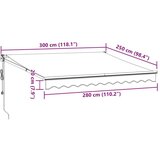 Tenda na automatsko uvlačenje smeđa 300 x 250 cm | shoptok.hr
