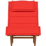  Ležaljka Set od 2 Crvena Drvo i Tkanina Standard Sklopiva | shoptok.hr