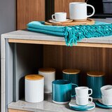 Andrea Fontebasso Skodelica za črno kavo s podstavkom Rice 90ml / 2 kos / modra / porcelan, (5000199592) | Shoptok.si