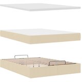  Otomanski krevet s madracem i LED krem 140x200 cm tkanine | shoptok.hr