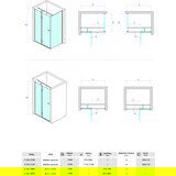 Copen Stakleni paravan CONCEPT FONTA 100x195cm staklo 6mm providno (C-02-3100) | ePonuda.com