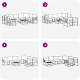  Set vanjskih sofa 10 kom. Prirodna i krem | shoptok.hr