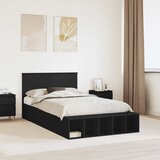  Krevetna konstrukcija Crna 120 x 190 cm Konstruirano drvo | shoptok.hr
