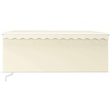 vidaXL Ročno zložljiva tenda s senčilom LED 3x2,5 m krem | Shoptok.si