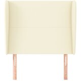  Uzglavlje s ušima krem 103x23x118/128 cm od umjetne kože | shoptok.hr
