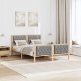  Konstrukcija postelje z vzglavjem Svetlo siva 140 x 200 cm, (5000084246) | Shoptok.si