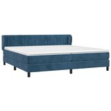  Box spring postelja z vzmetnico temno modra 200x200 cm žamet, (20900305) | Shoptok.si