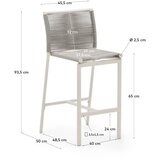 Kave Home Bijela metalna vrtna barska stolica Culip – | shoptok.hr
