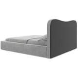 Makamii Svetlo siva oblazinjena zakonska postelja s prostorom za shranjevanje z letvenim dnom 180x200 cm Kahai – | Shoptok.si