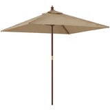 vidaXL Vrtni senčnik z lesenim drogom taupe 198x198x231 cm, (20702979) | Shoptok.si