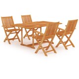  5-dijelni vrtni blagovaonski set od masivne tikovine | shoptok.hr