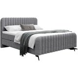 MID.YOU POSTELJA Z VZMETNICO 160 cm x 200 cm , les, tekstil, leseni material siva | Shoptok.si