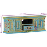 TV ormarić plavi 110 x 30 x 40 cm od masivnog drva manga | shoptok.hr