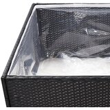  Vrtna sadilica crna 80 x 80 x 40 cm od poliratana | shoptok.hr