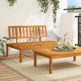 Maison Chic Vrtni srednji kavč - Zunanji kavč iz palet trden akacijev les, (22040678) | Shoptok.si