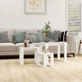  Stolovi za gniježđenje 3 kom. Bijeli inženjerski drvo | shoptok.hr
