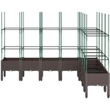  Cvetlično korito z oporno mrežo rjavo 200x160x142,5 cm pp | Shoptok.si