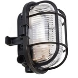 Planetitaly SYRMA OVAL stropna svetilka želva LED E27 luč stenska strop klet garaža balkon terasa 230V ČRNA BARVA, (20561673) | Shoptok.si