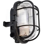 SYRMA OVAL stropna svetilka želva LED E27 luč stenska strop klet garaža balkon terasa 230V ČRNA BARVA, (20561673)