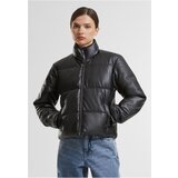 Urban Classics Women's quilted jacket made of synthetic leather black Cene