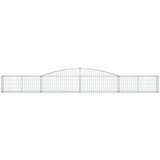  Obokane gabion košare 6 kosi 400x30x40/60 cm pocinkano železo, (20757727) | Shoptok.si