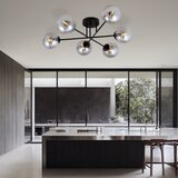  Luster na šipci ROMA 6xE14/10W/230V crna/dimljena | Eponuda.com