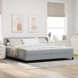  Krevet s opruga kutije Svjetlosiva 200 x 200 cm tkanina | shoptok.hr