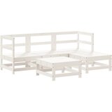 Maison Chic Seti vrtnega pohištva - Vrtna garnitura - Vrtni pohištvo set 5-delna bela trdna borovina, (21819856) | Shoptok.si