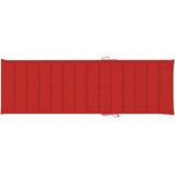  Vrtna ležaljka za sunčanje s jastukom masivno bagremovo drvo Crvena 200 x 63 x 85 cm | shoptok.hr