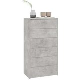 vidaXL Komoda sa 6 ladica boja betona 50x34x96 cm konstruirano drvo | shoptok.hr