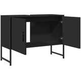  Kupaonski ormarić za umivaonik crni 80 x 33 x 60 cm drveni | shoptok.hr