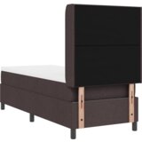 Box Postelja s pomično vzmetnico in LED osvetlitvijo Rjava 90x190 cm Tkanina, (22049569) | Shoptok.si